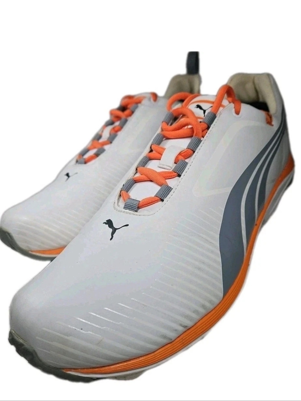 Puma FAAS Lite 186742-02 Men 11 Golf White/Gray Zero-Drop Golf  Tech Neon(7B